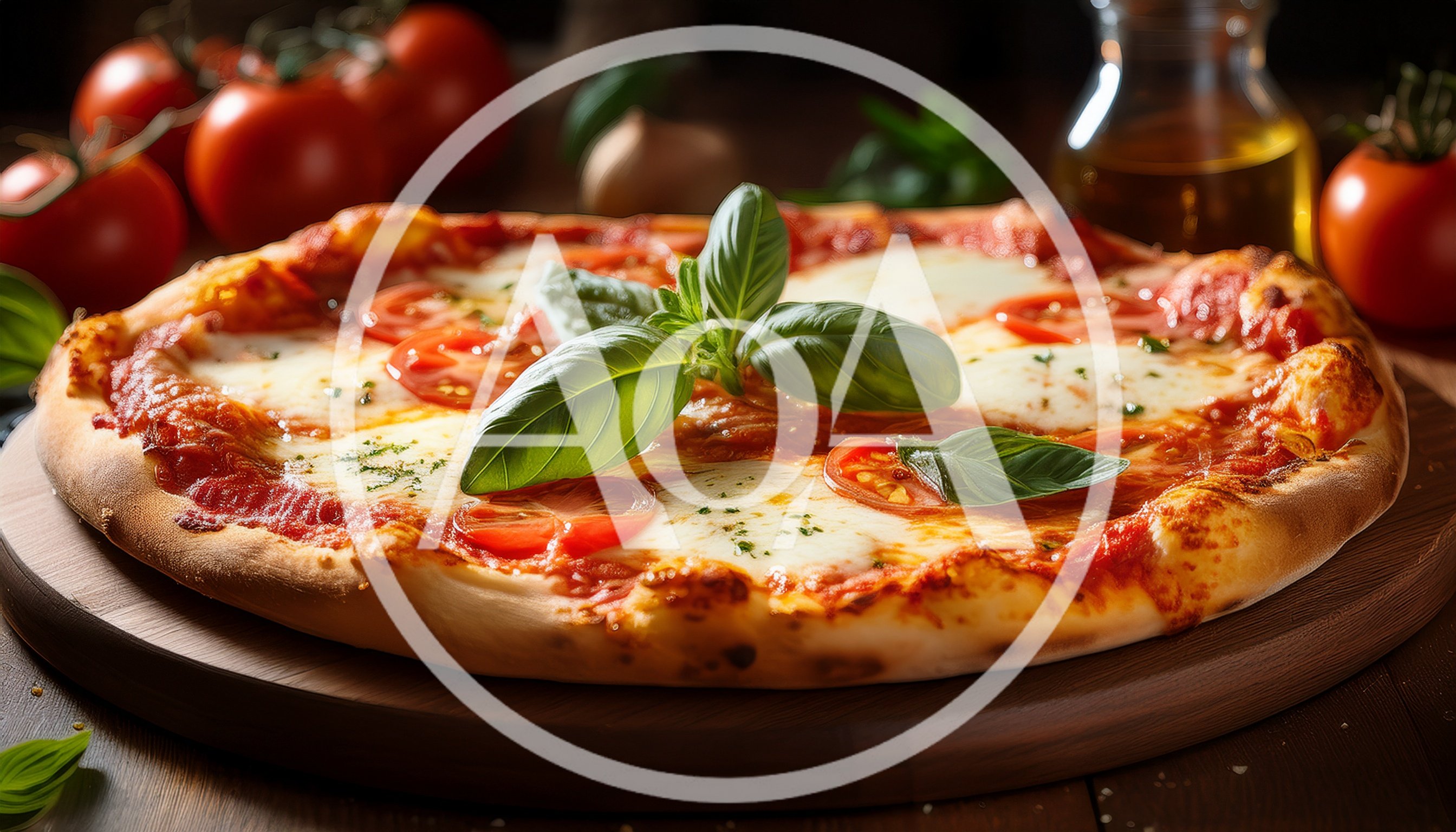 Fresh Margherita Pizza With Basil And Tomatoes