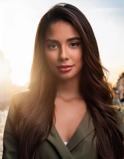 Portrait Of A Beautiful Young Woman Outdoors