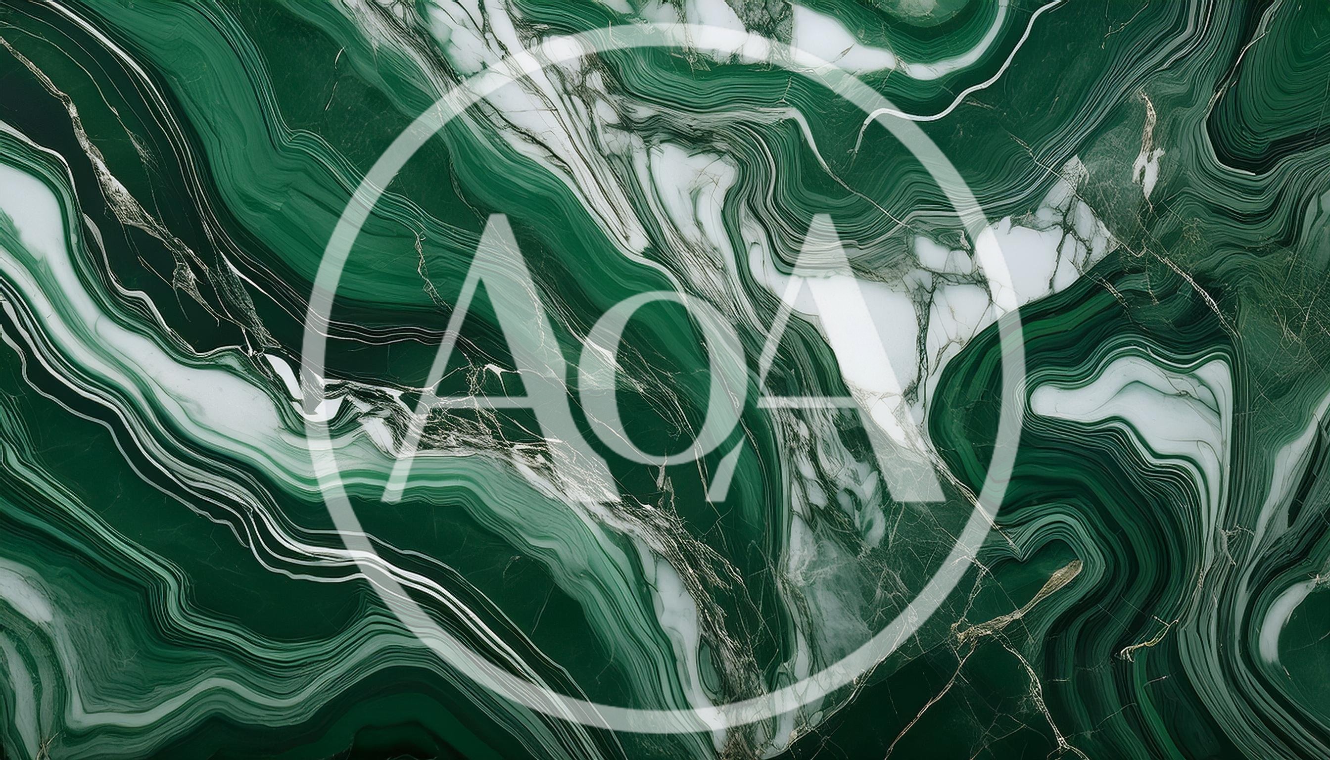 Abstract Green And White Marble Stone Texture