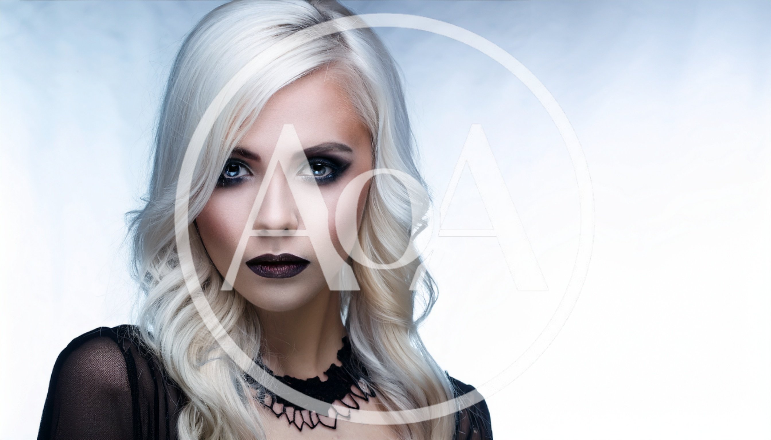 Portrait Of A Young Woman With Platinum Blonde Hair