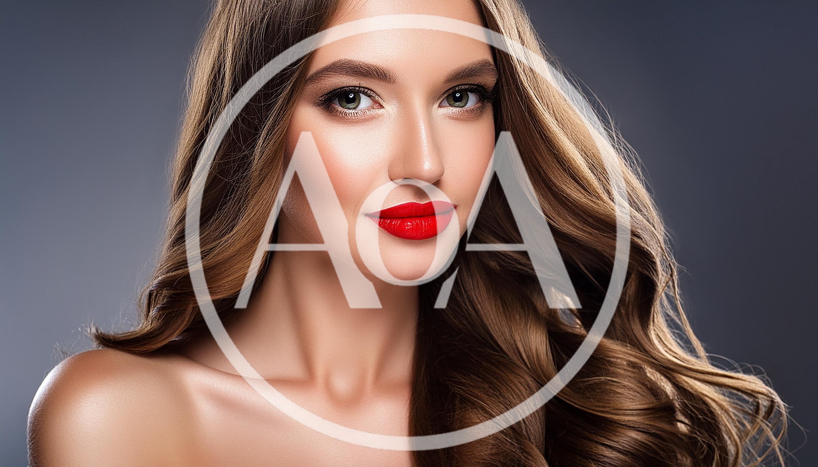 Portrait Of A Beautiful Woman With Long Wavy Hair