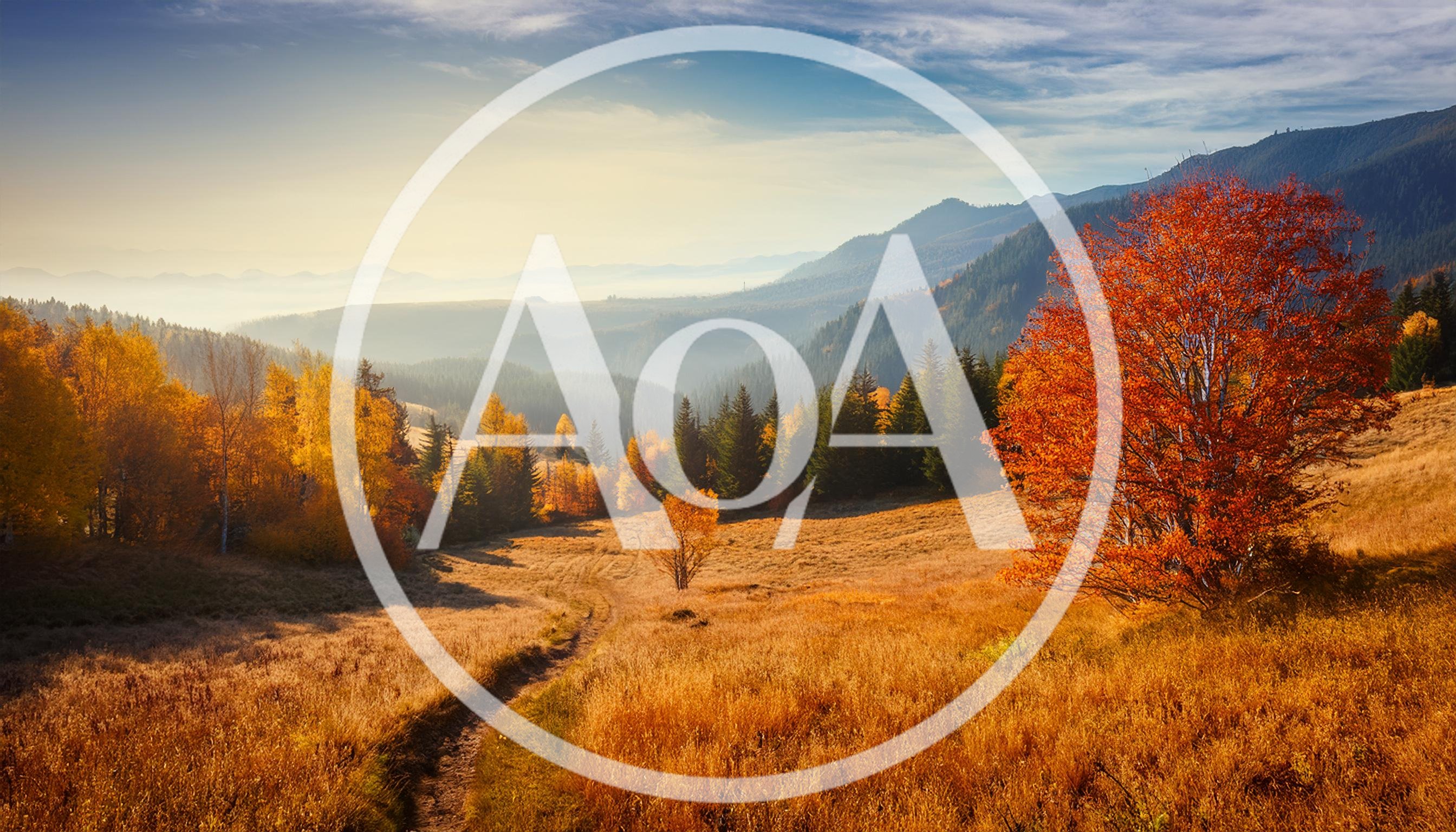 Autumn Landscape With Vibrant Orange Tree And Mountain Trail