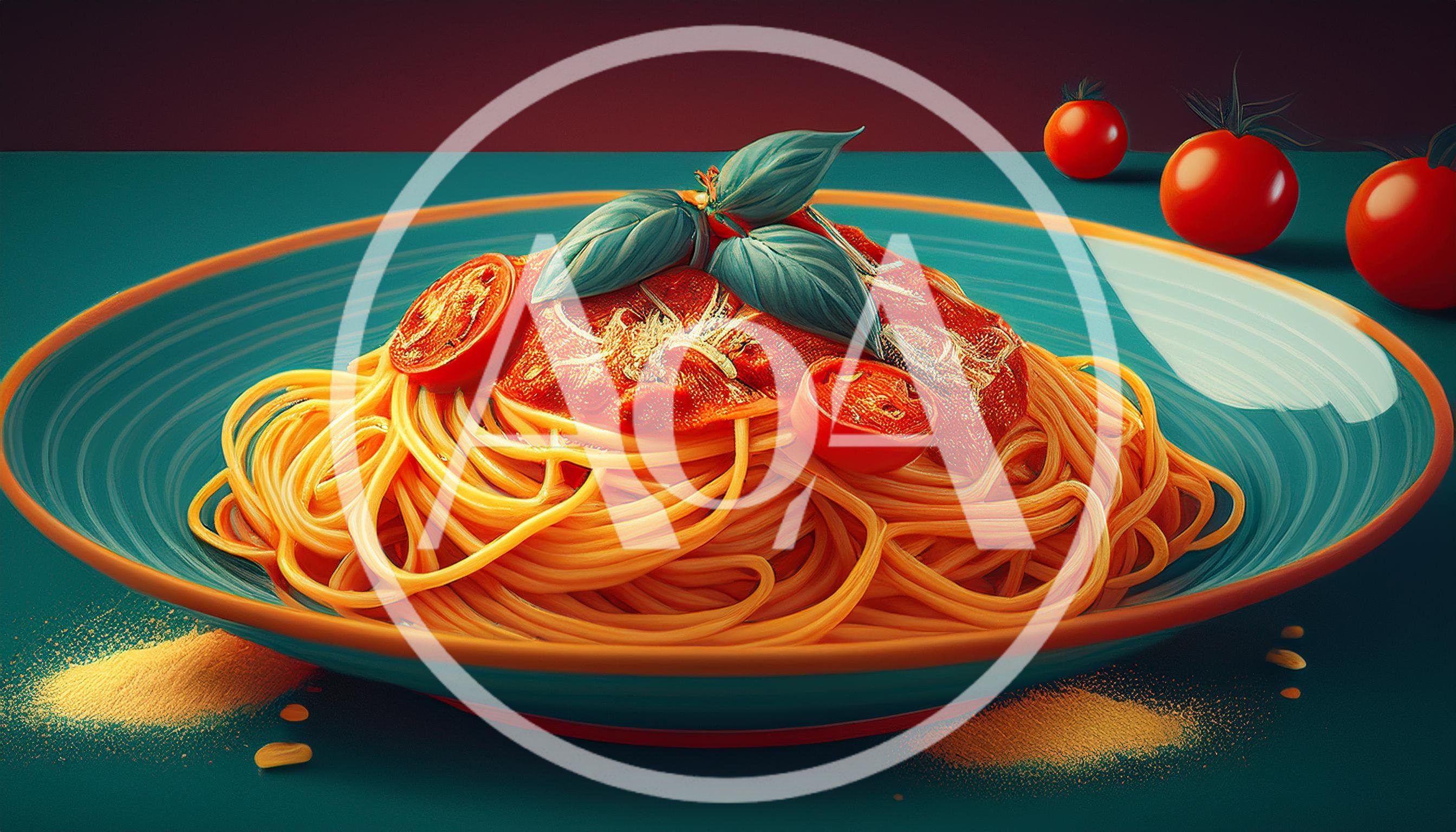 Spaghetti Pasta With Tomato Sauce And Fresh Basil