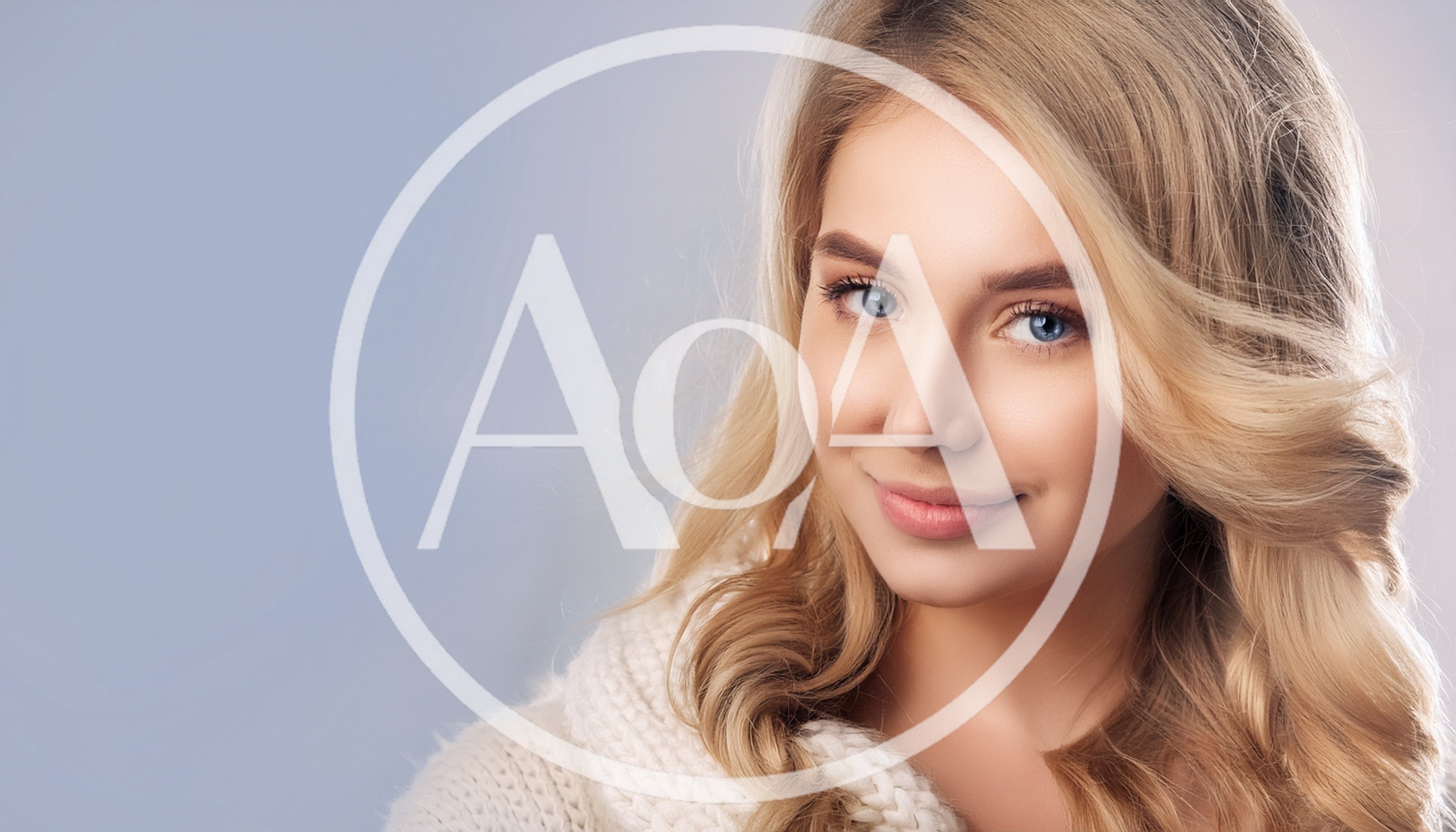 Portrait Of A Beautiful Blonde Woman In A Sweater