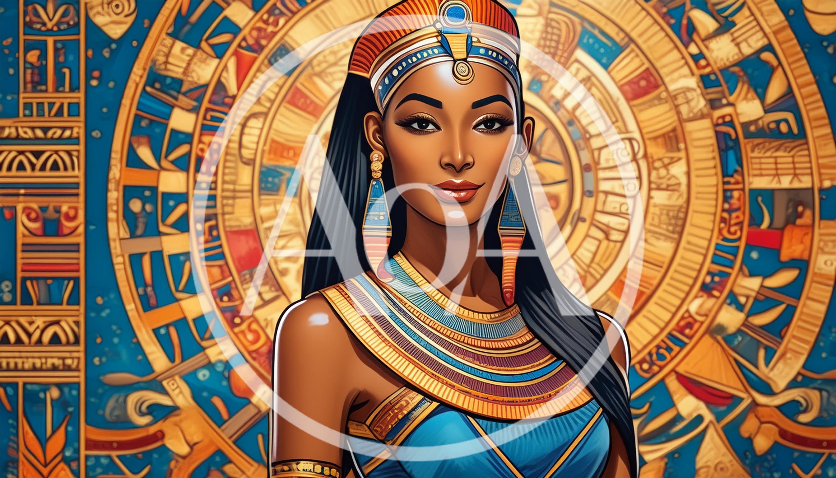 Portrait Of A Beautiful Egyptian Queen