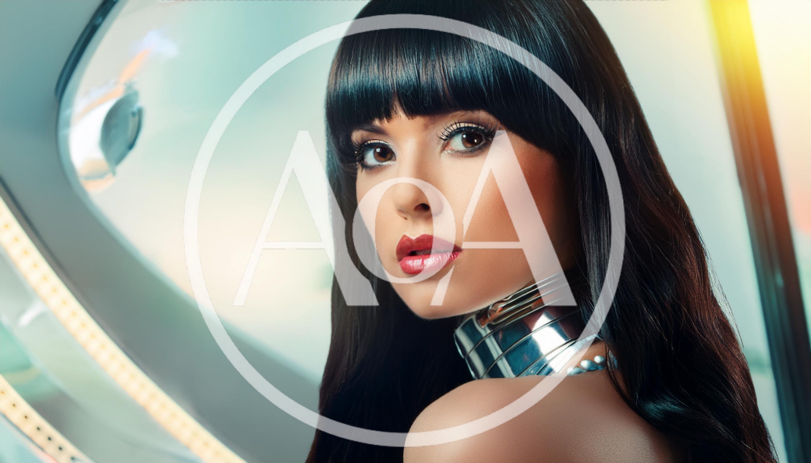 Futuristic Woman With Metallic Choker In Sci-Fi Setting