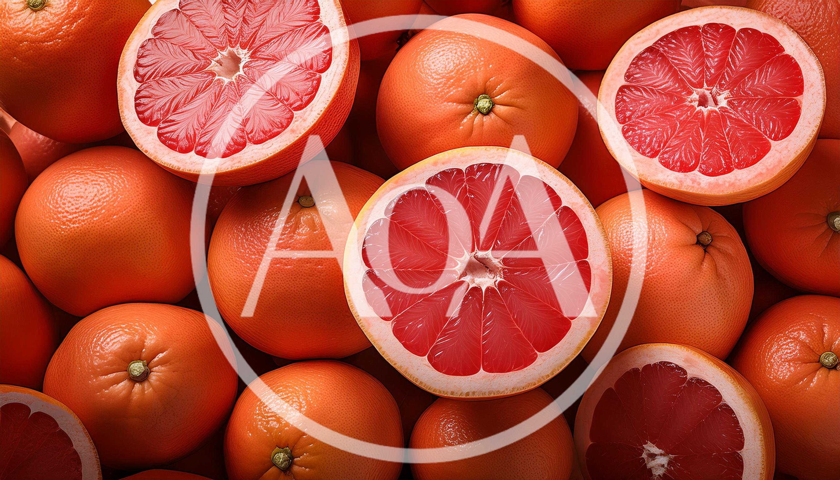 Fresh Sliced Grapefruits Background