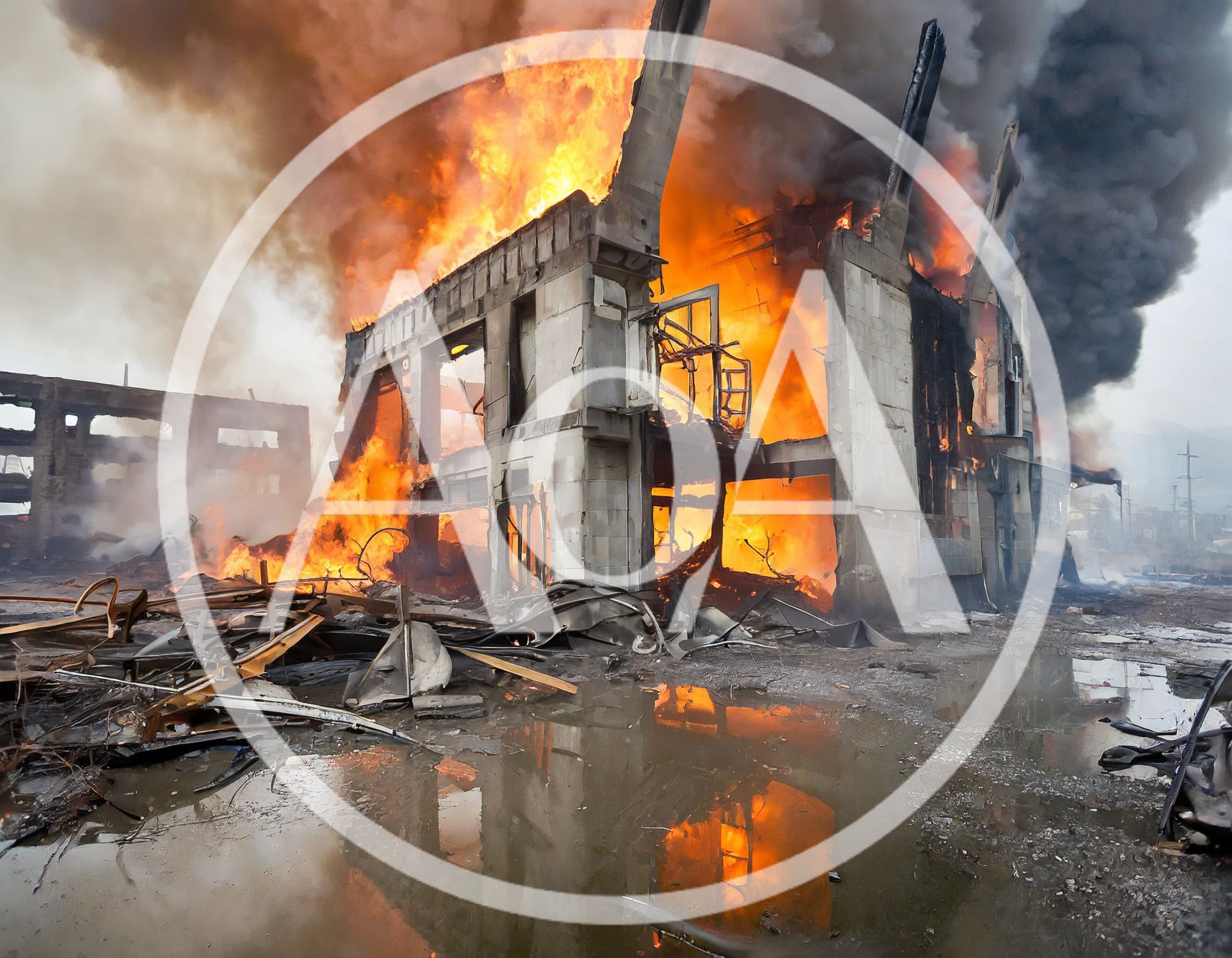 Massive Industrial Building Engulfed In Intense Fire