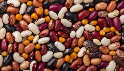 Assorted Dried Beans And Legumes Background