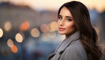 Portrait Of A Beautiful Young Woman In A Coat