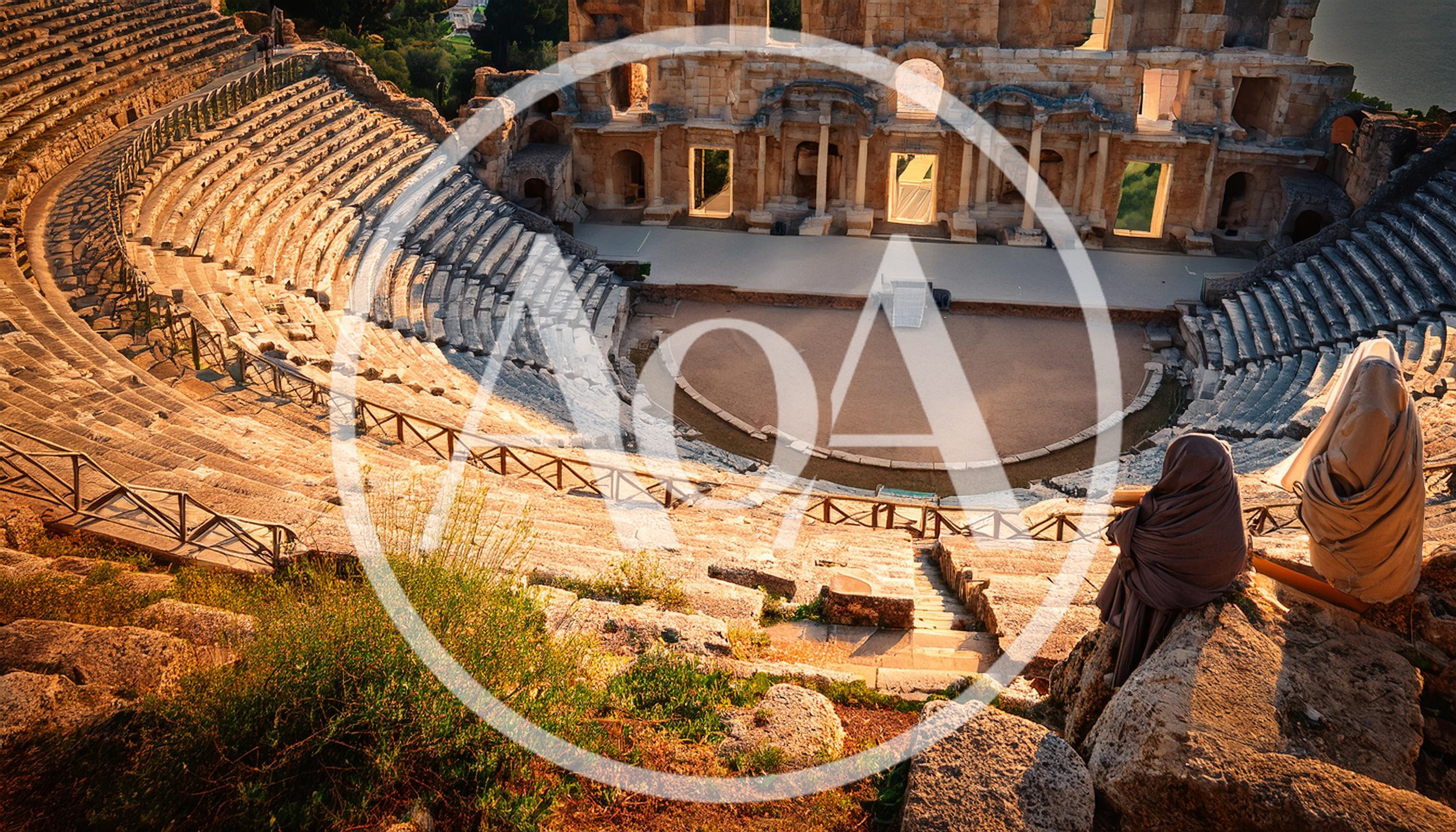 Ancient Roman Theater Ruins In Hierapolis Turkey