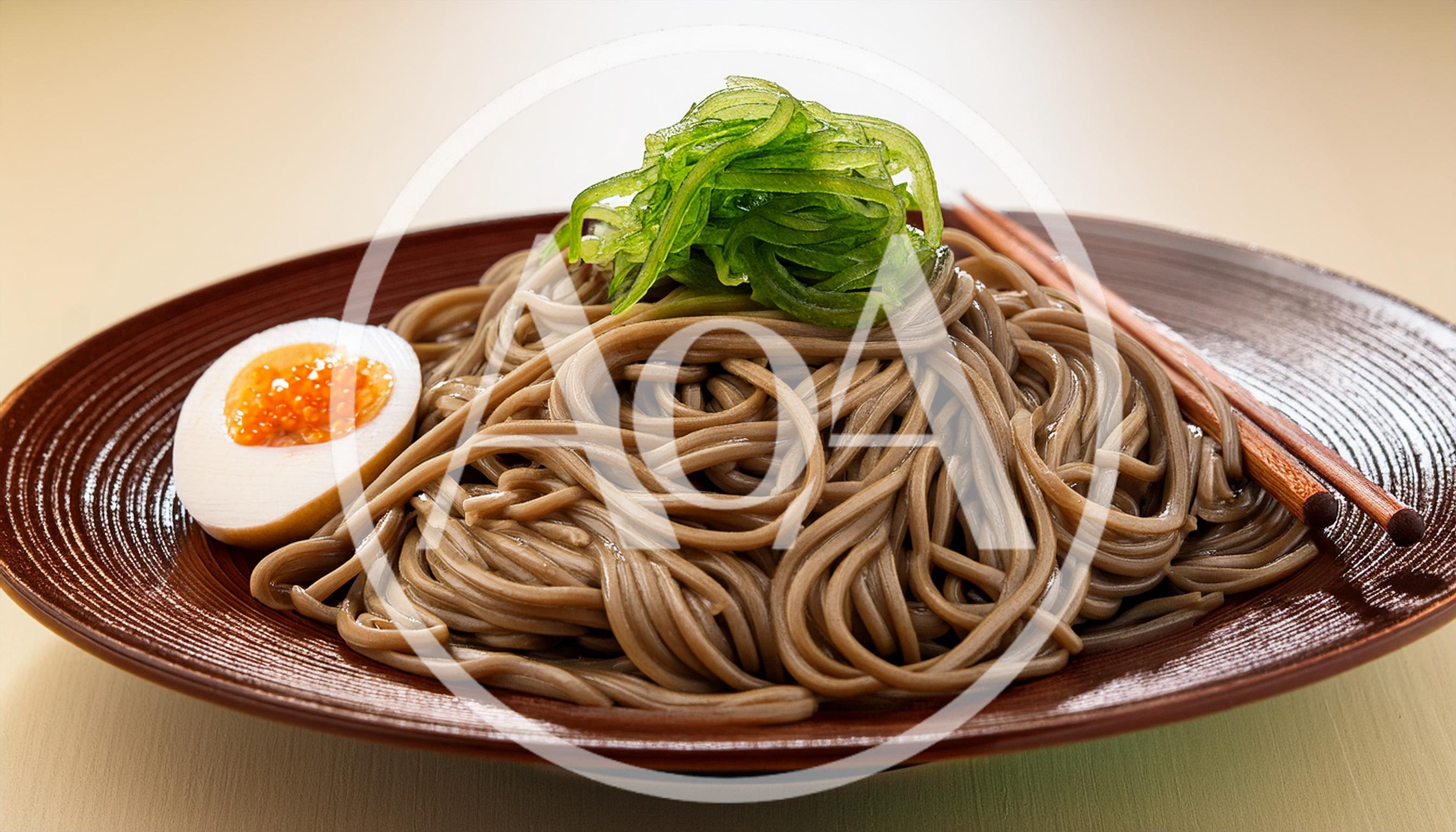 Cold Soba Noodles With Seaweed And Soft Boiled Egg