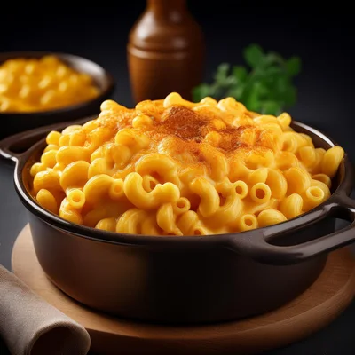 Baked Macaroni and Cheese in a Ceramic Pot