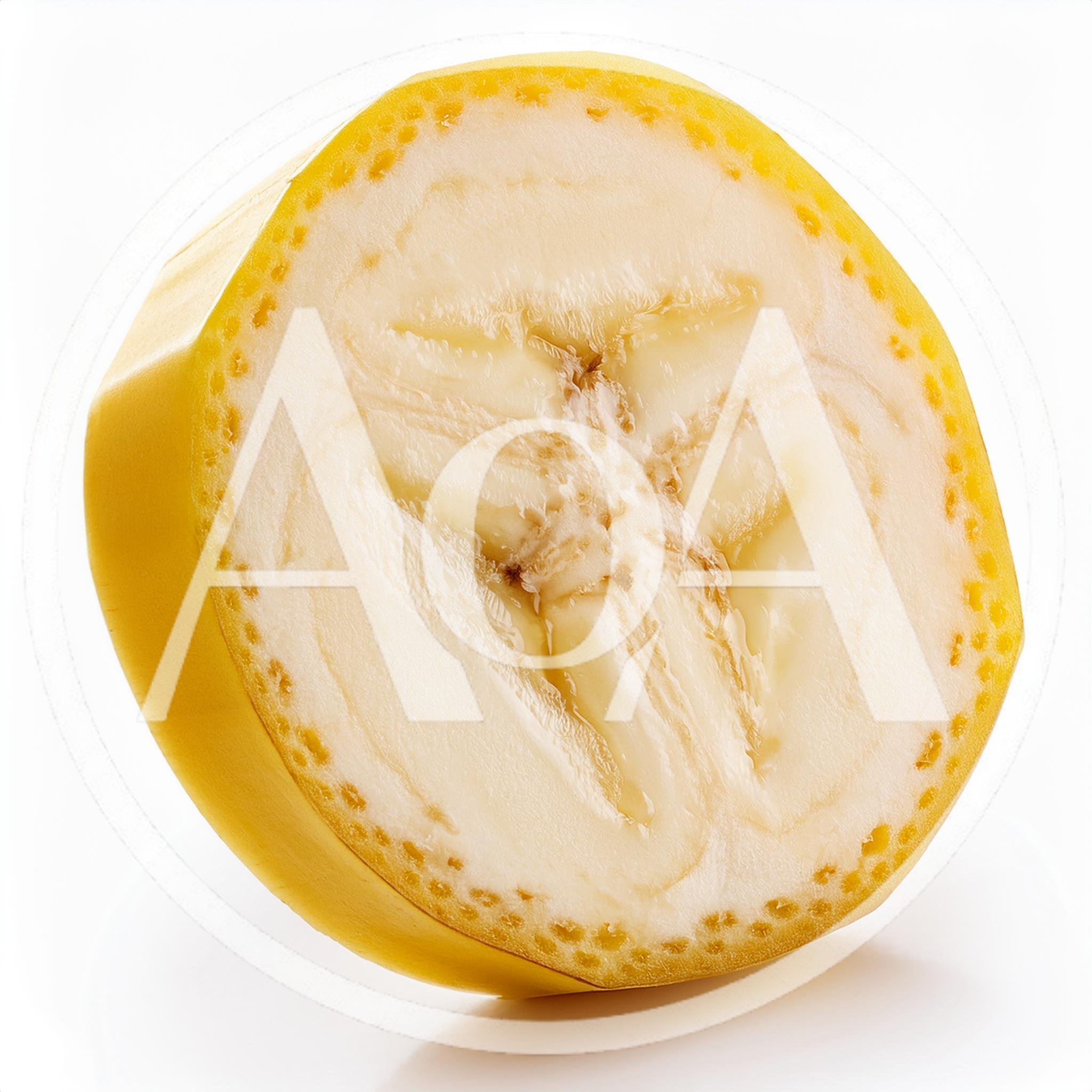 Cross Section Of A Fresh Ripe Banana