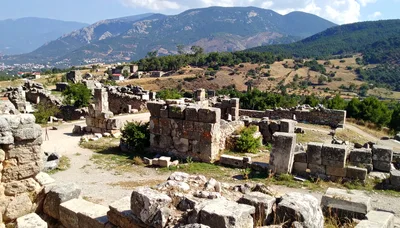 Ancient Stone Ruins At Tlos Archaeological Site
