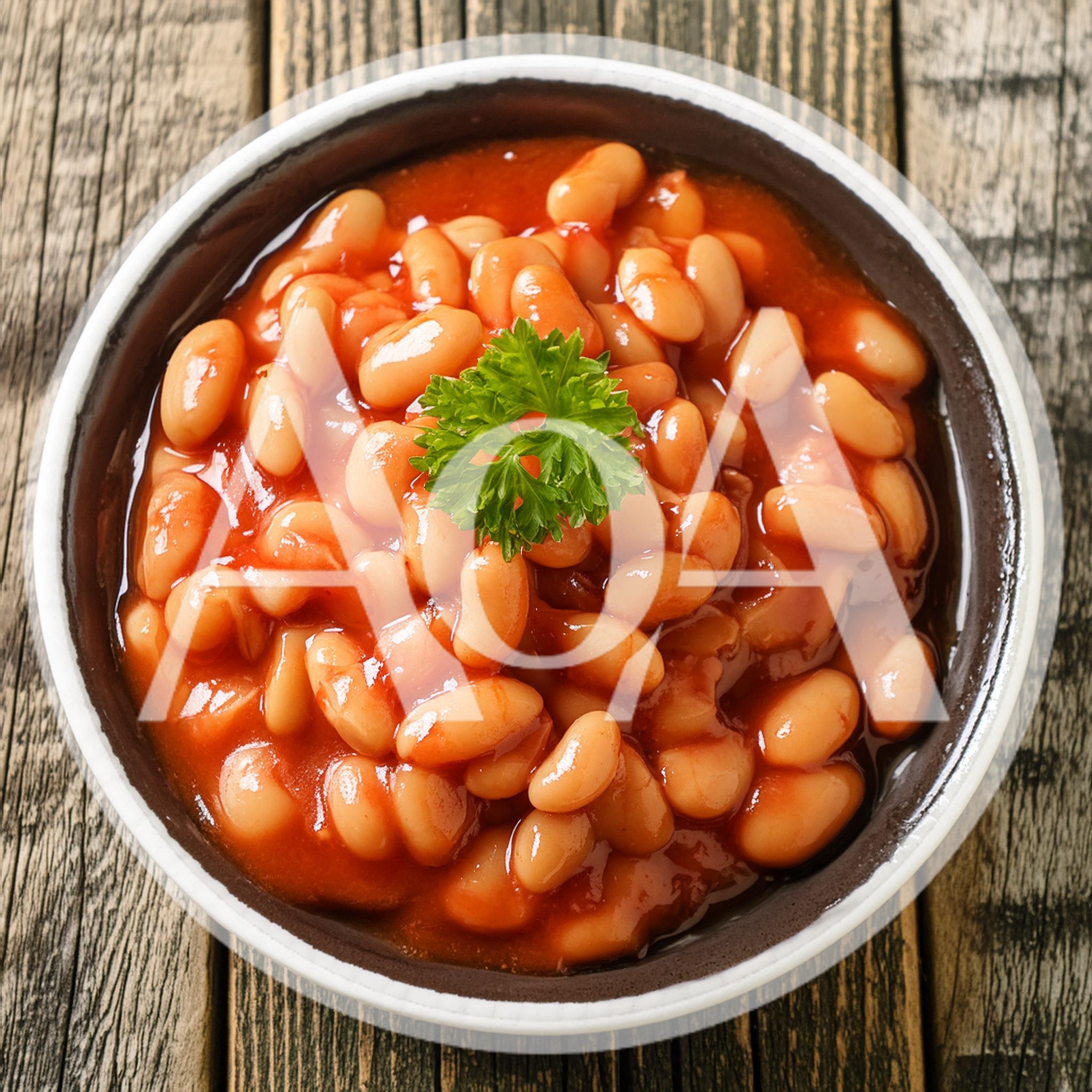 Bowl Of Baked Beans In Tomato Sauce