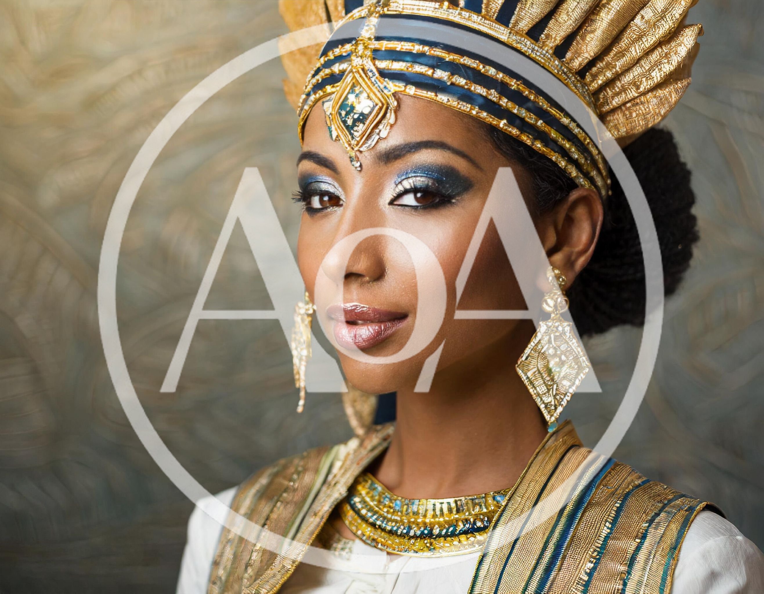 Portrait Of A Woman In Egyptian Queen Costume