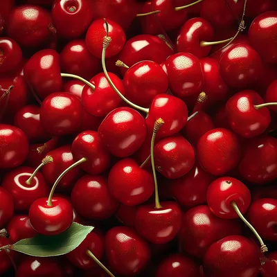 Fresh Ripe Red Cherries Background