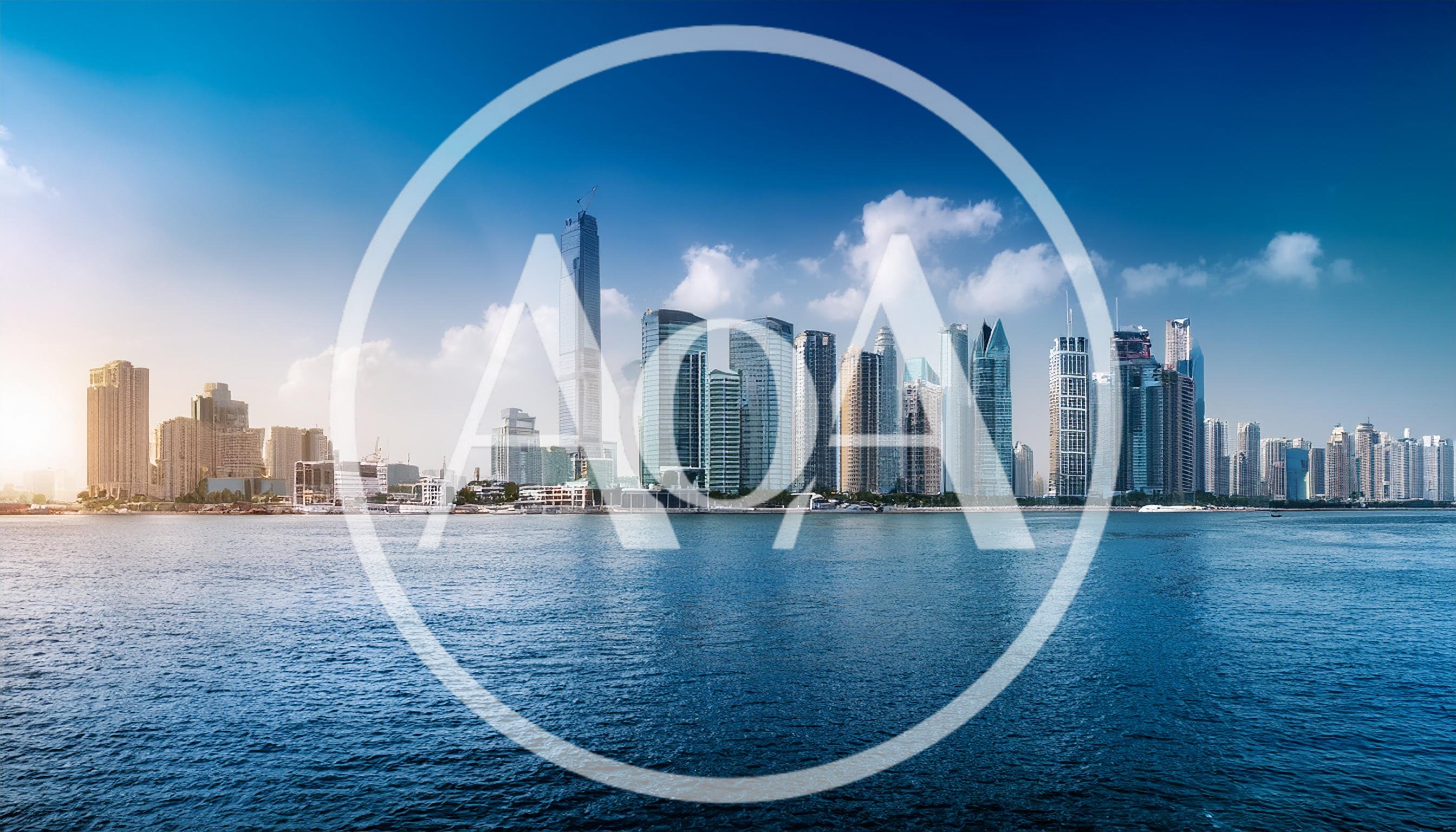 Panoramic View Of Modern Guangzhou Skyline Across Pearl River