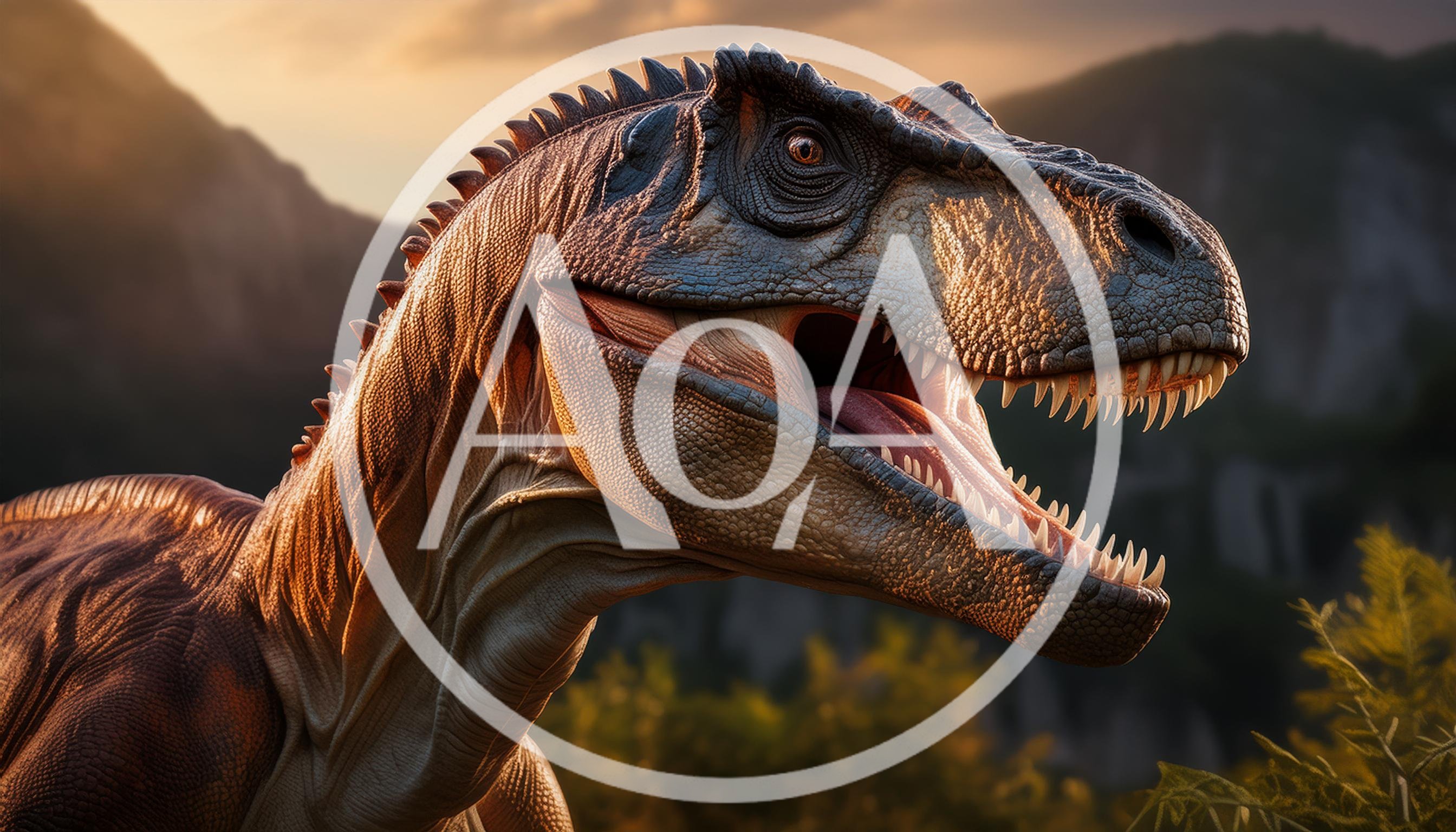 Close Up Portrait Of A Ferocious Tyrannosaurus Rex