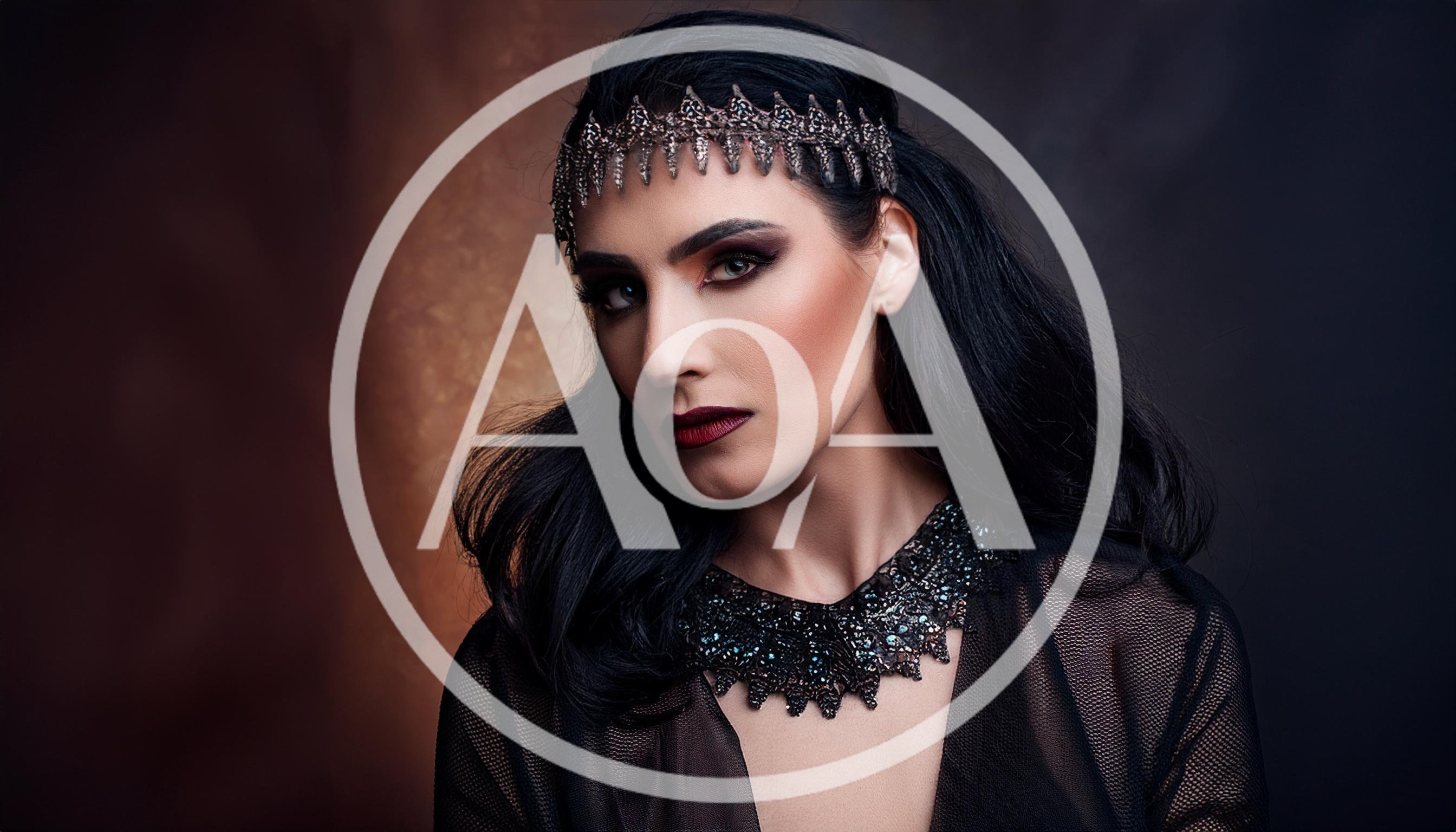 Portrait Of A Gothic Woman With Dark Makeup