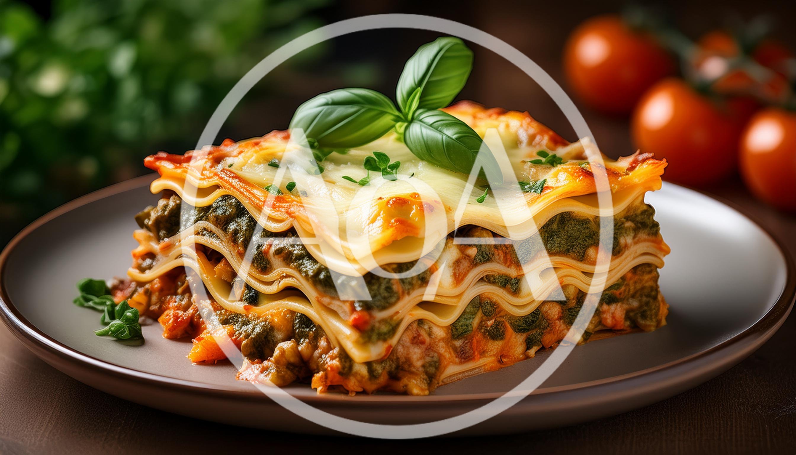 Delicious Layered Vegetable Lasagna on a Plate