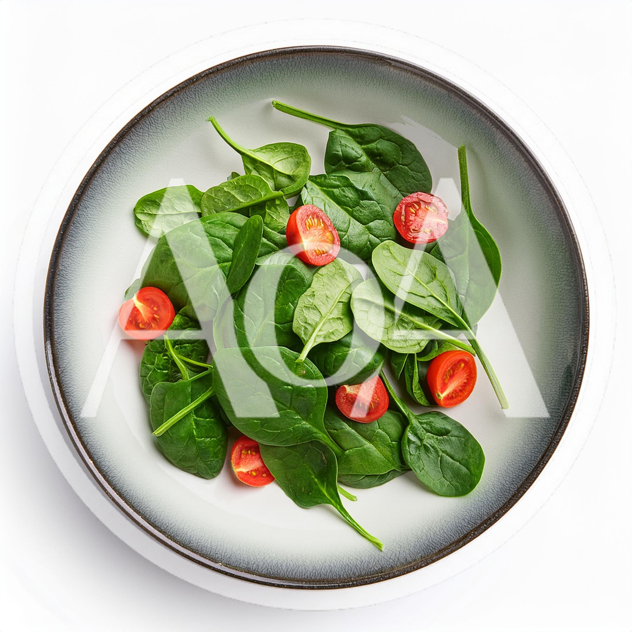 Fresh Spinach And Cherry Tomato Salad In A Bowl