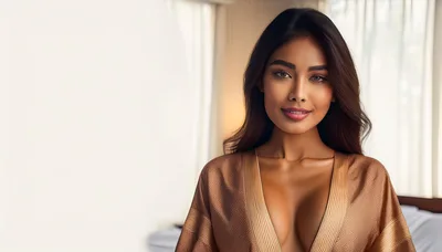 Portrait Of A Beautiful Woman In A Bronze Robe
