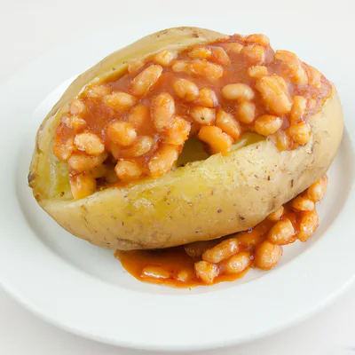 Baked Potato Topped With Baked Beans
