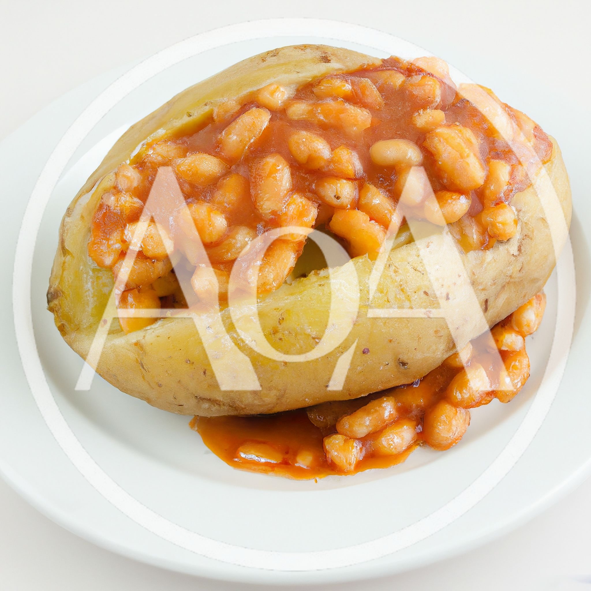 Baked Potato Topped With Baked Beans