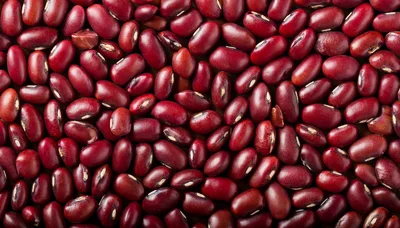 Top View Of Raw Red Kidney Beans