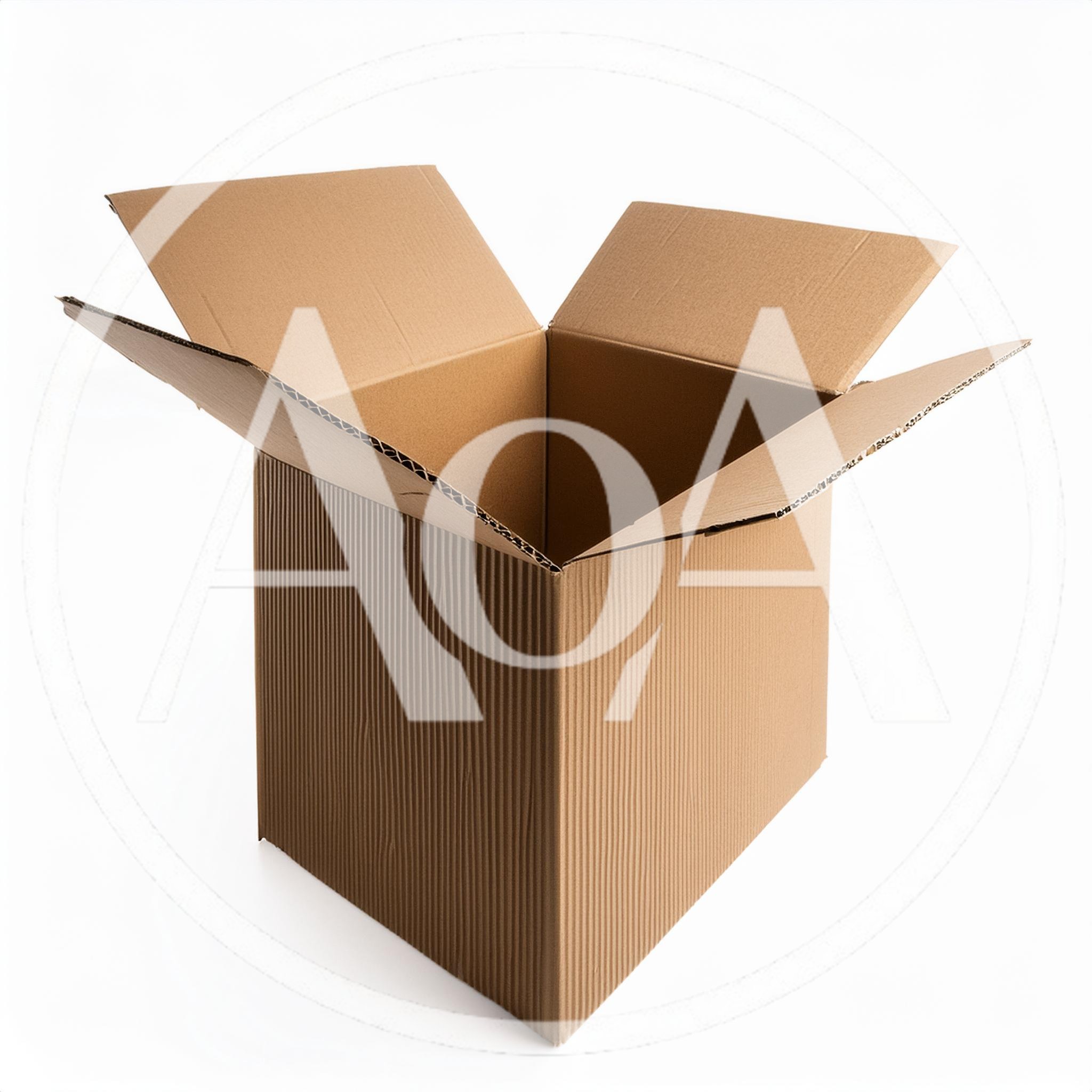 Open Cardboard Shipping Box Isolated On White Background