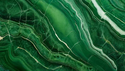 Abstract Green Marble Texture With White Veining