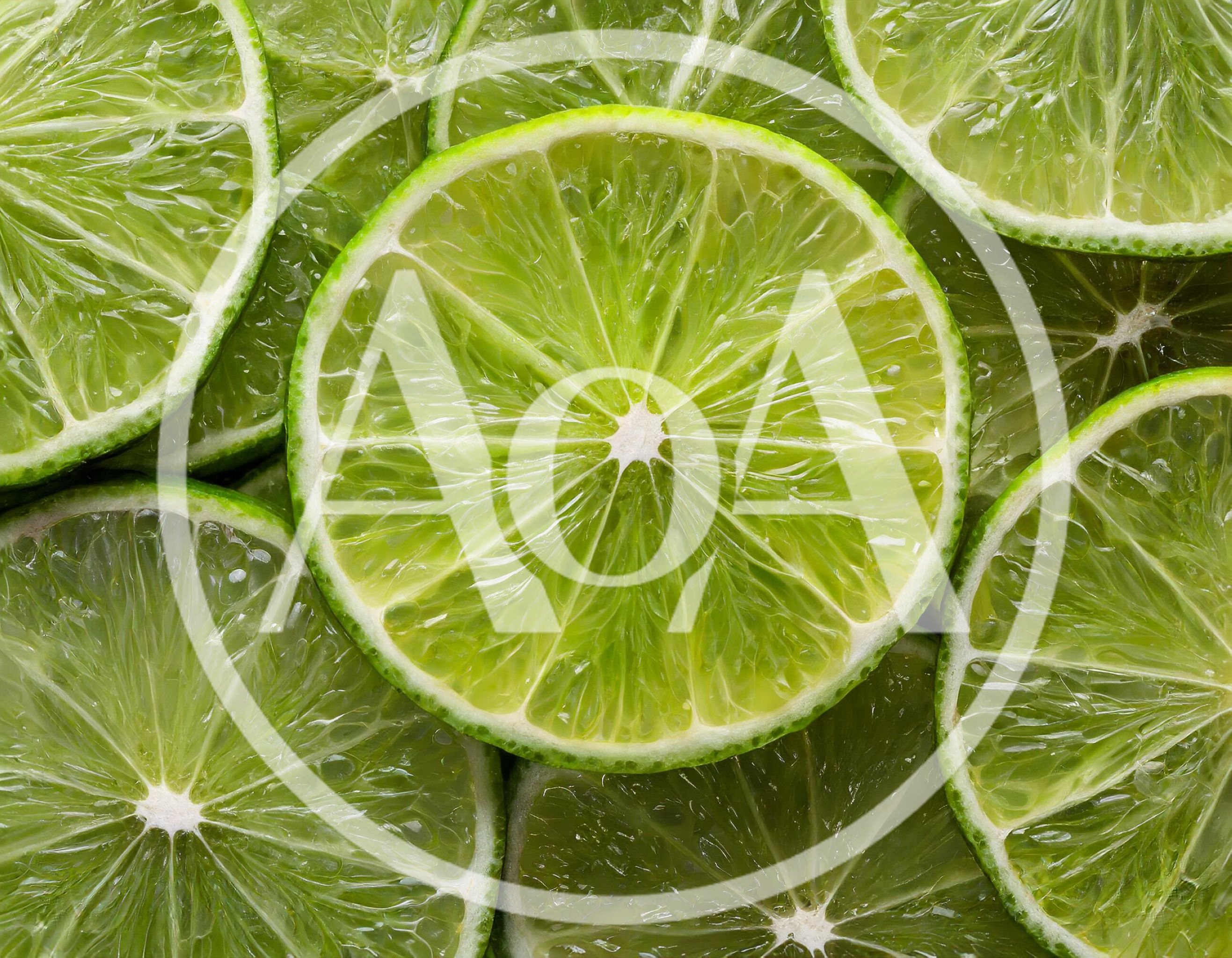 Fresh Green Lime Slices Background
