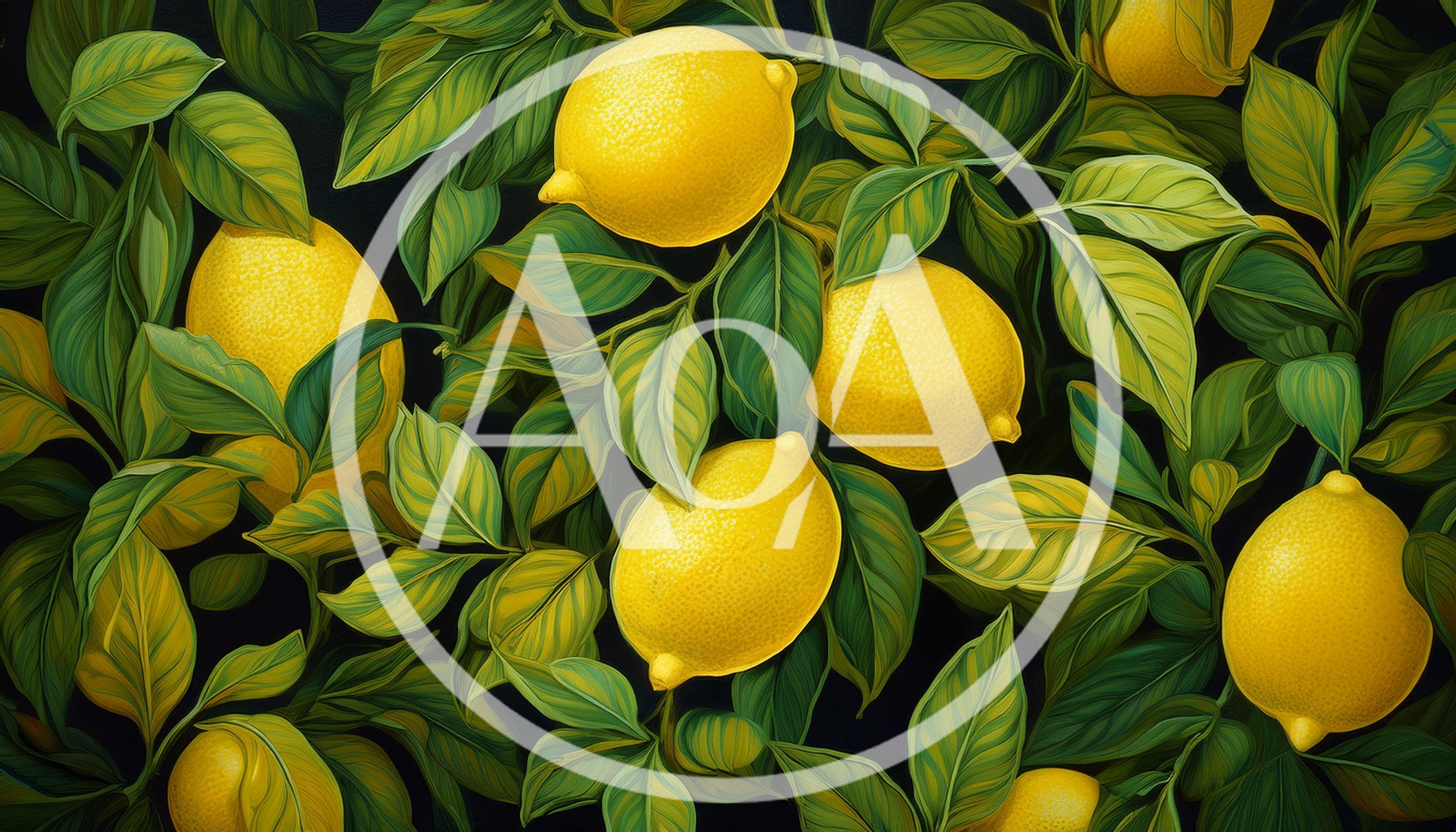 Vibrant Lemon Tree Branches With Ripe Yellow Lemons