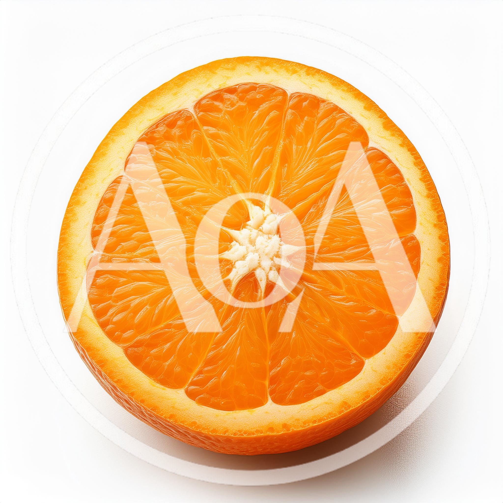 Cross Section Of A Fresh Juicy Orange