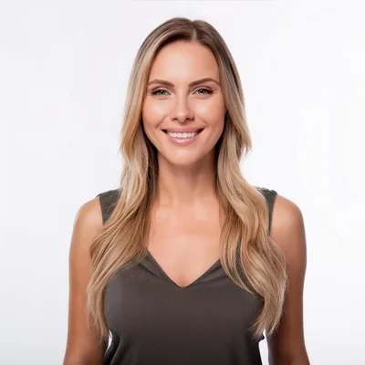 Portrait Of A Smiling Blonde Woman