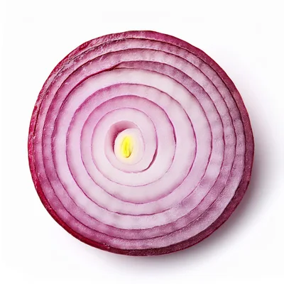 Cross Section Of A Fresh Red Onion