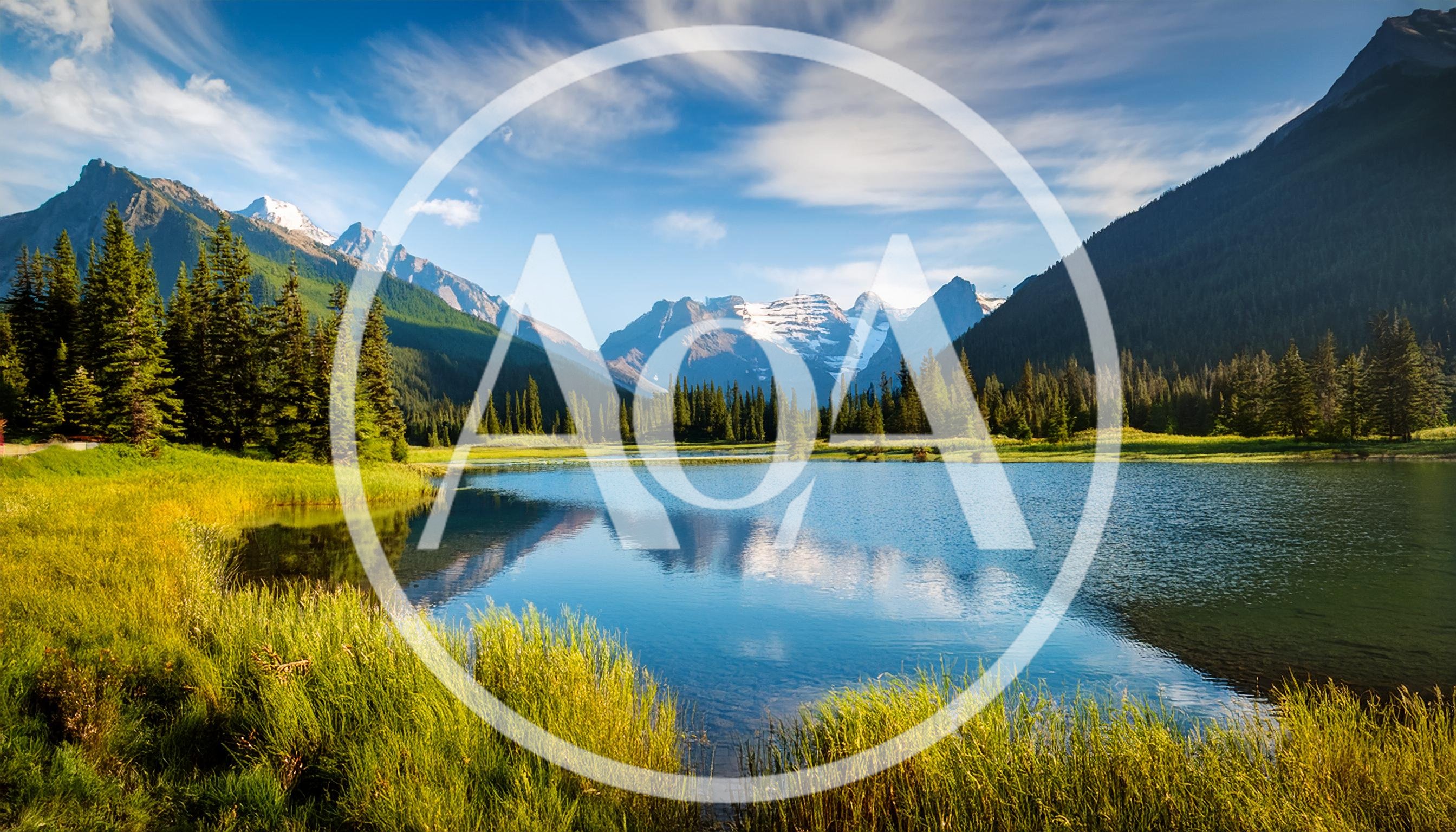 Scenic Mountain Lake Landscape With Pine Forest Reflection