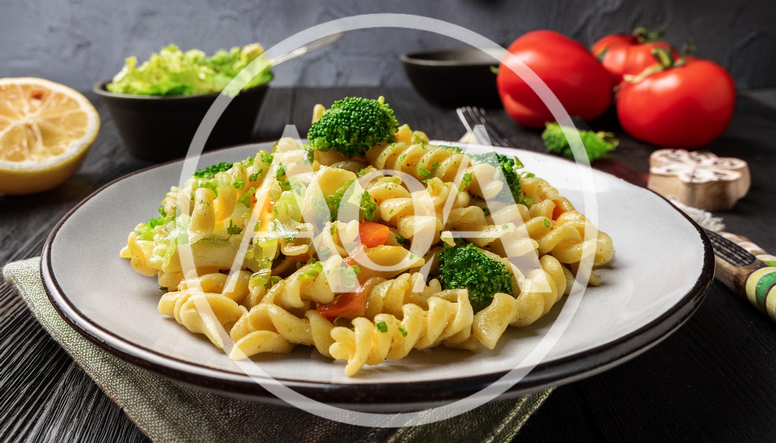 Fusilli Pasta With Broccoli And Vegetables