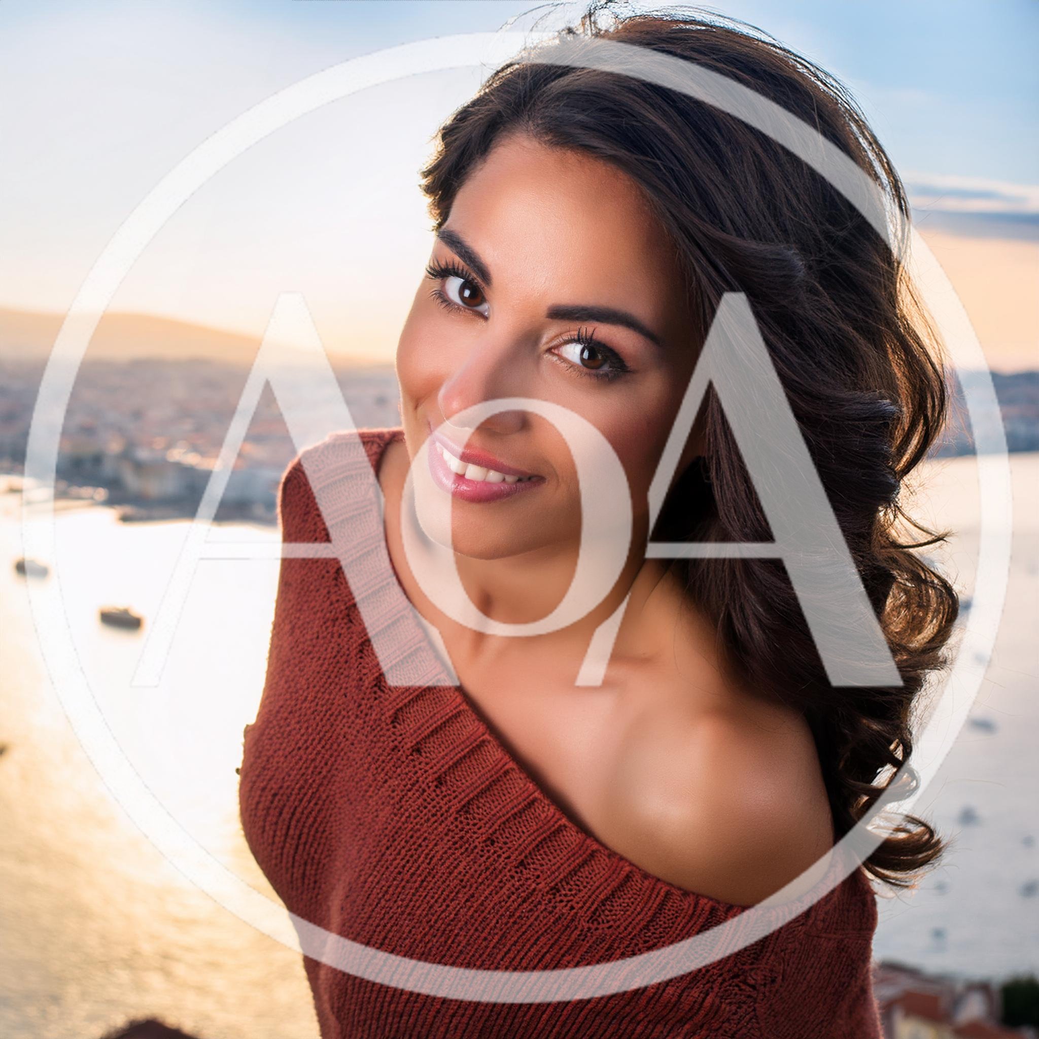 Portrait Of A Beautiful Woman At Sunset