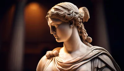 Classical Marble Bust Of A Woman