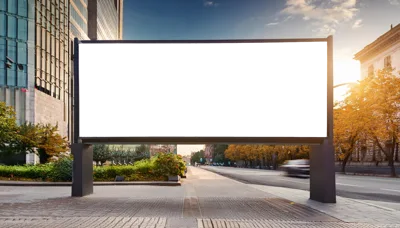 Blank Billboard Mockup on a City Street