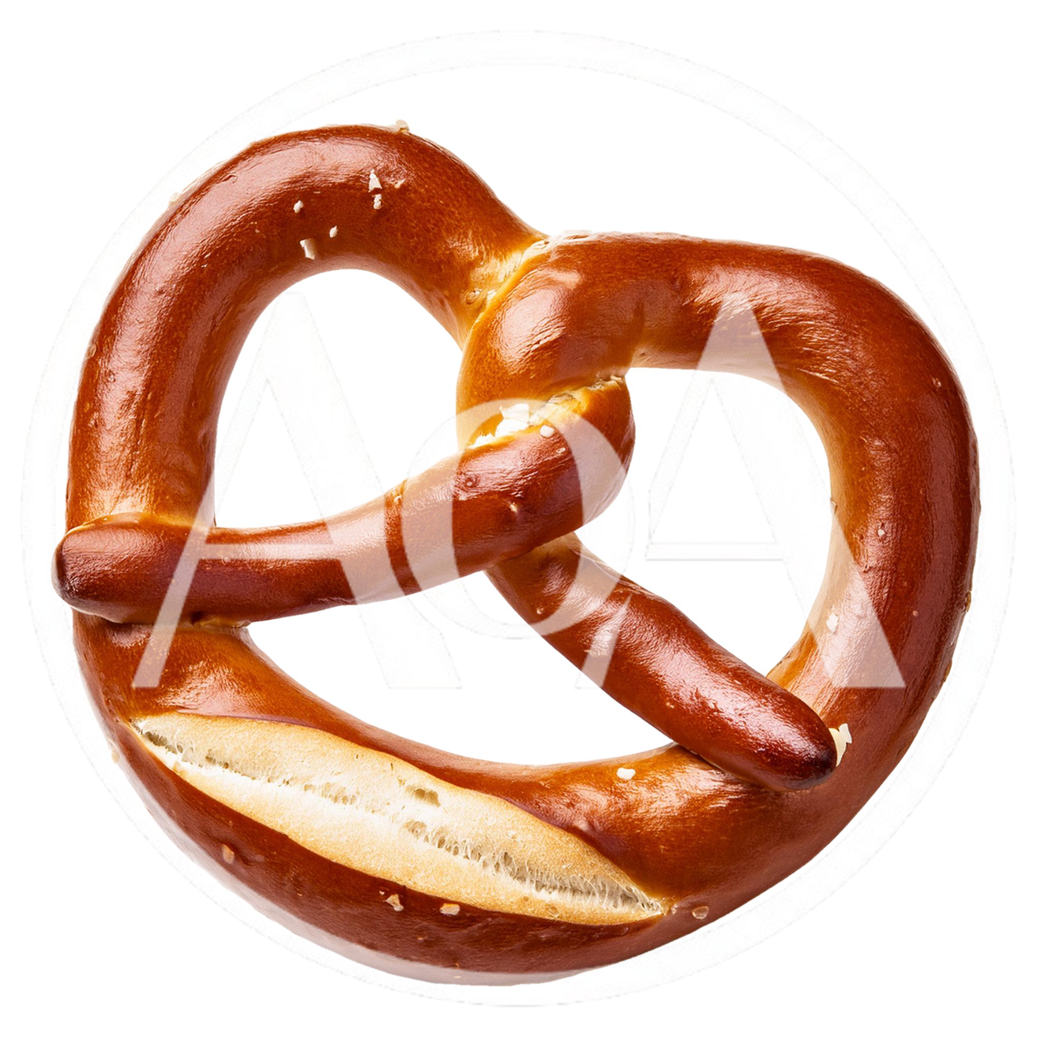 Traditional German Soft Pretzel Isolated On White Background
