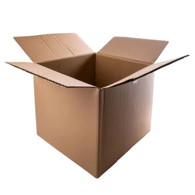 Open Cardboard Shipping Box Isolated On White Background