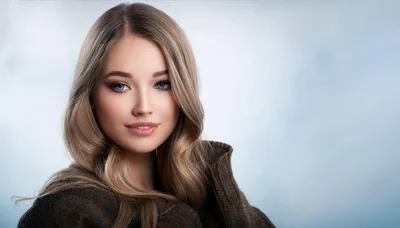 Portrait Of A Beautiful Young Woman With Blonde Hair