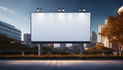 Blank Billboard Mockup In A Modern City Setting