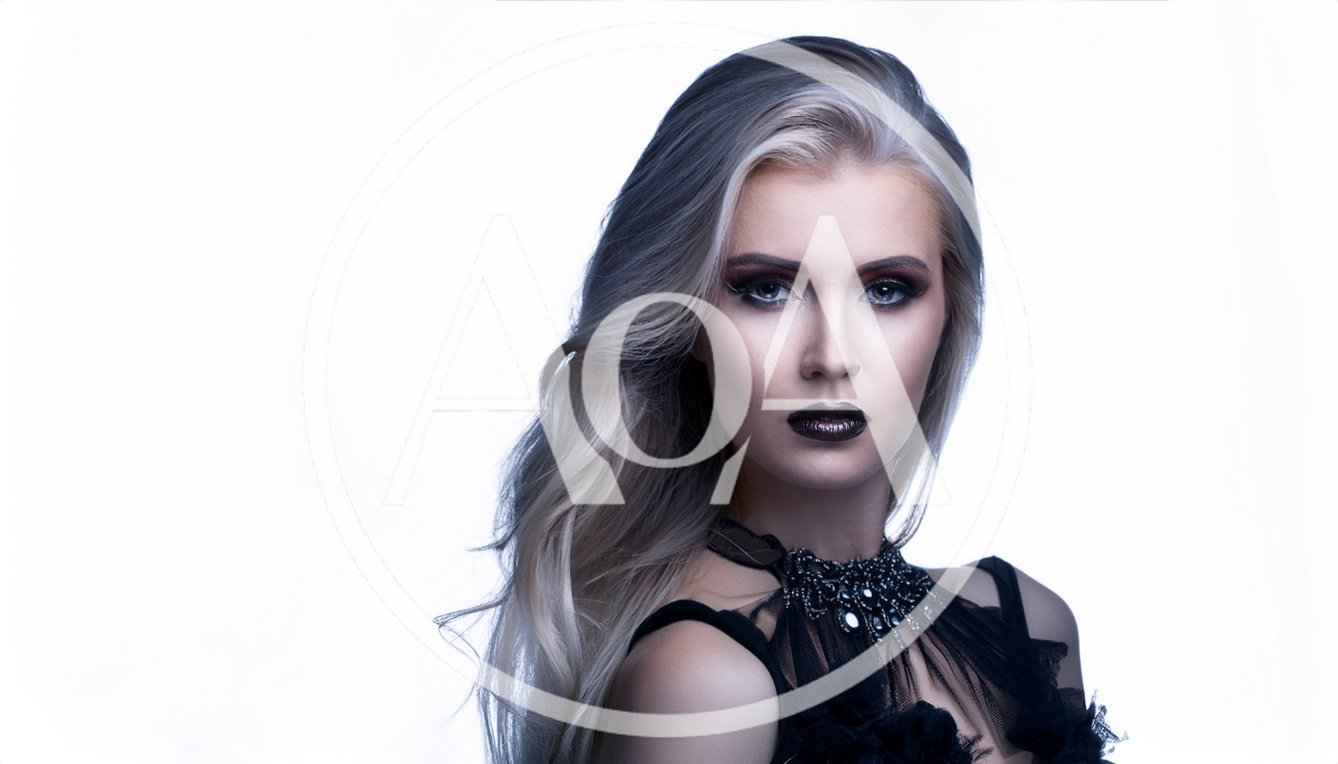 Portrait Of A Glamorous Woman With Silver Hair