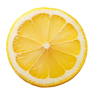 Fresh Lemon Slice Isolated On White Background
