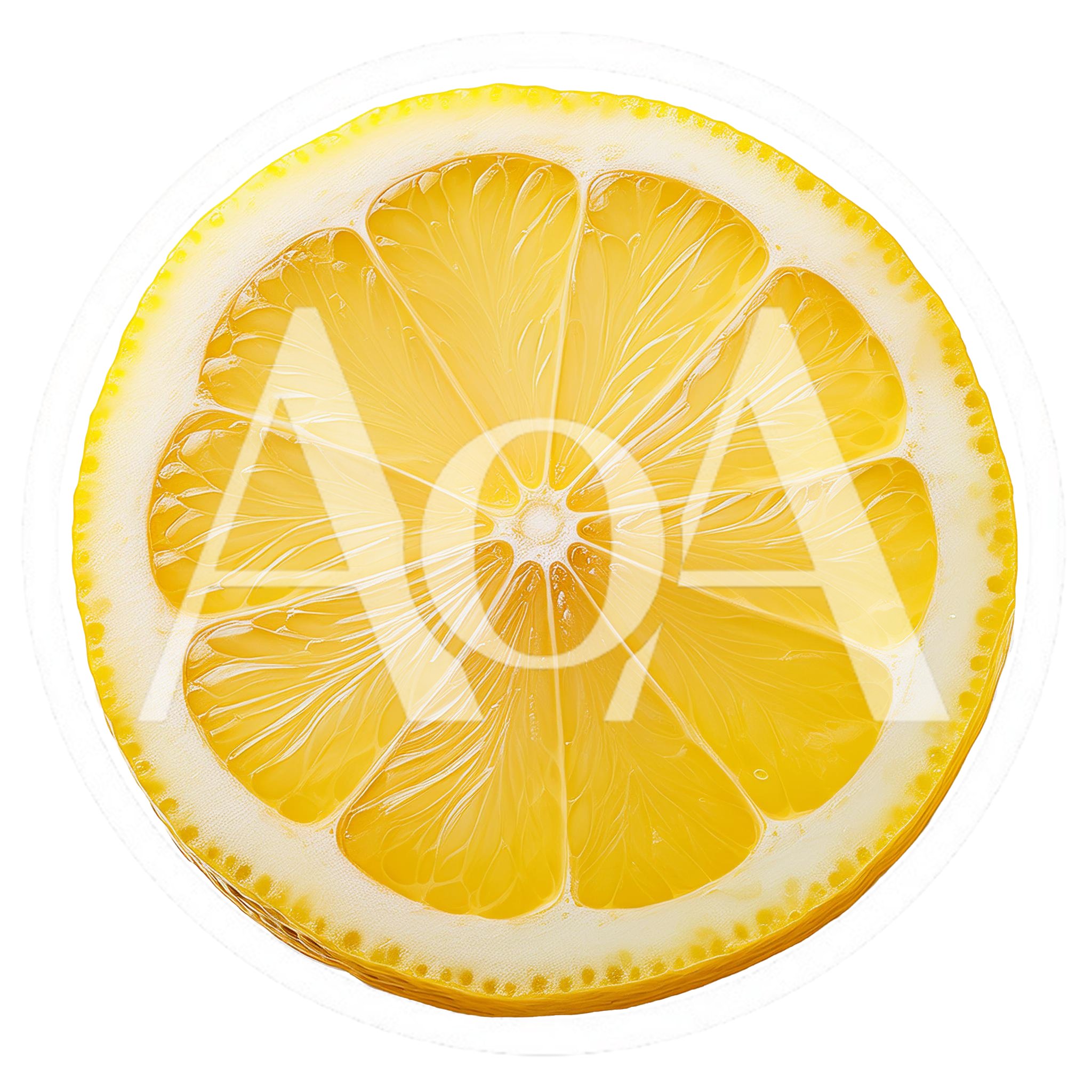 Fresh Lemon Slice Isolated On White Background